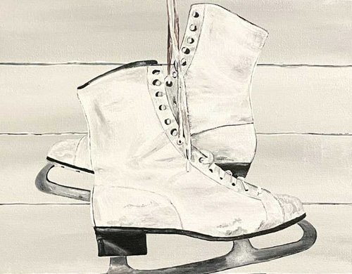 "Vintage Skates" by Wendy Wells, acrylic