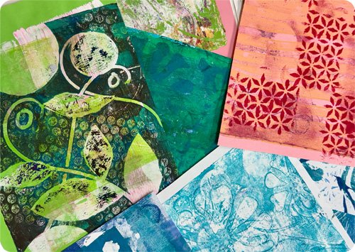 Layers of Play: Gel Plate Mono-Printing